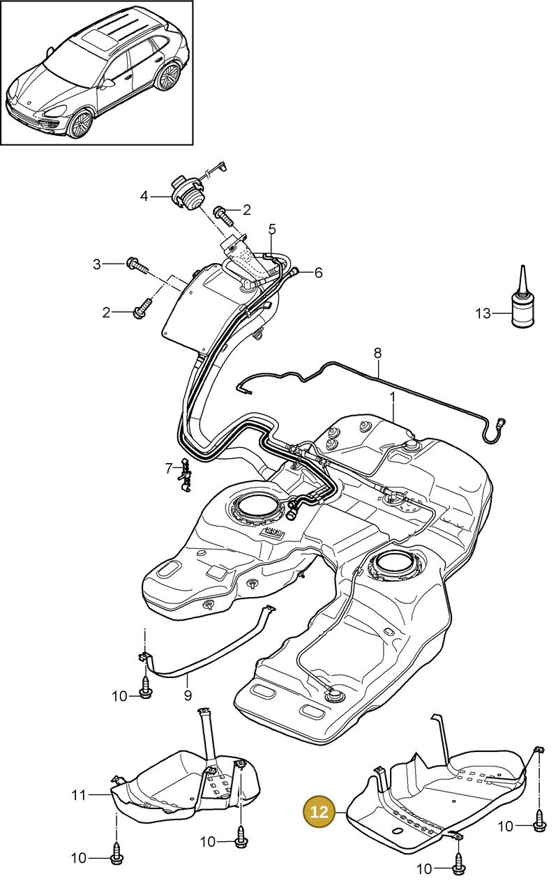 95820170910 — Porsche Cayenne (2010-2018) diagram p37201000, position 12