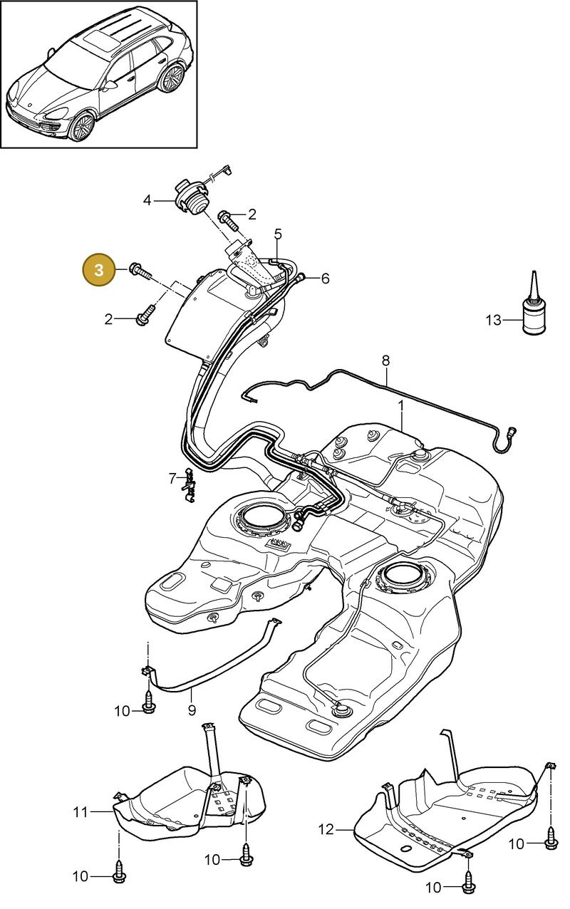 95820181200 — Porsche Cayenne (2010-2018) diagram p37201000, position 3