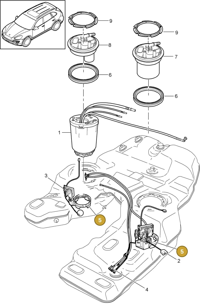 95820187700 — Porsche Cayenne (2010-2018) diagram p37201010, position 5