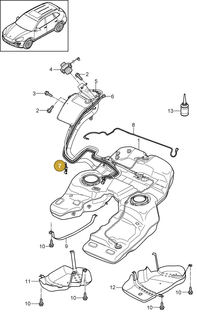 95820189700 — Porsche Cayenne (2010-2018) diagram p37201000, position 7