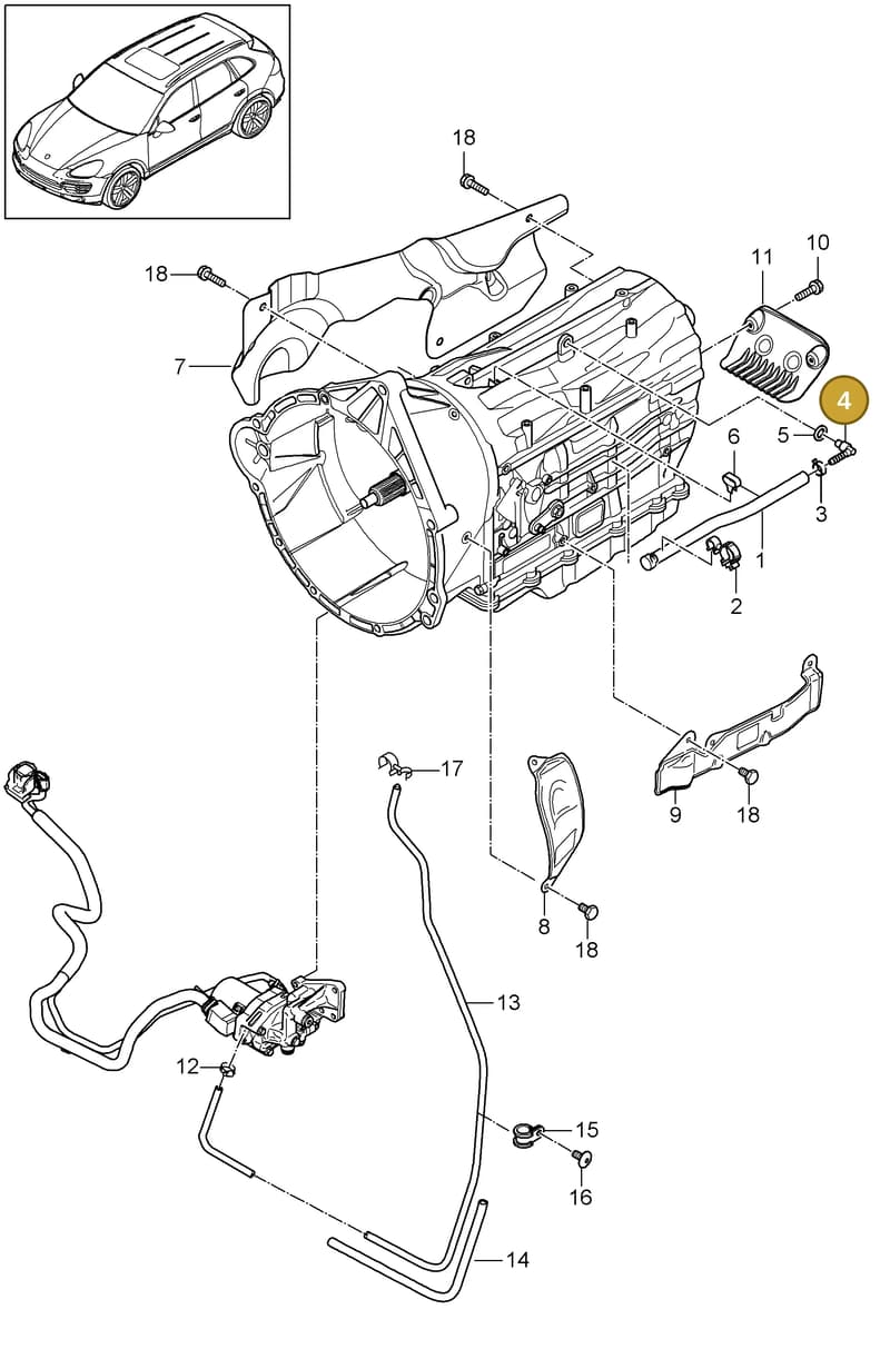 95830138100 — Porsche Cayenne (2010-2018) diagram p37320010, position 4