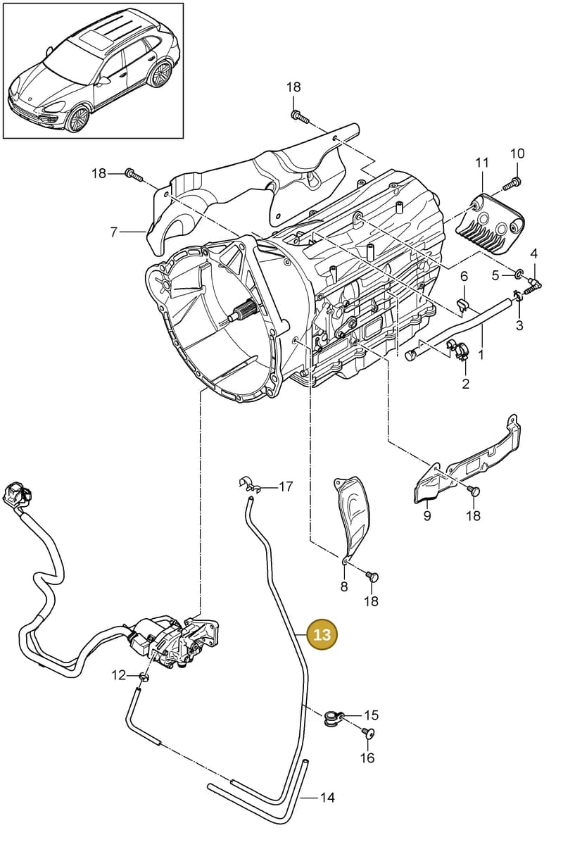 95830154760 — Porsche Cayenne (2010-2018) diagram p37320010, position 13