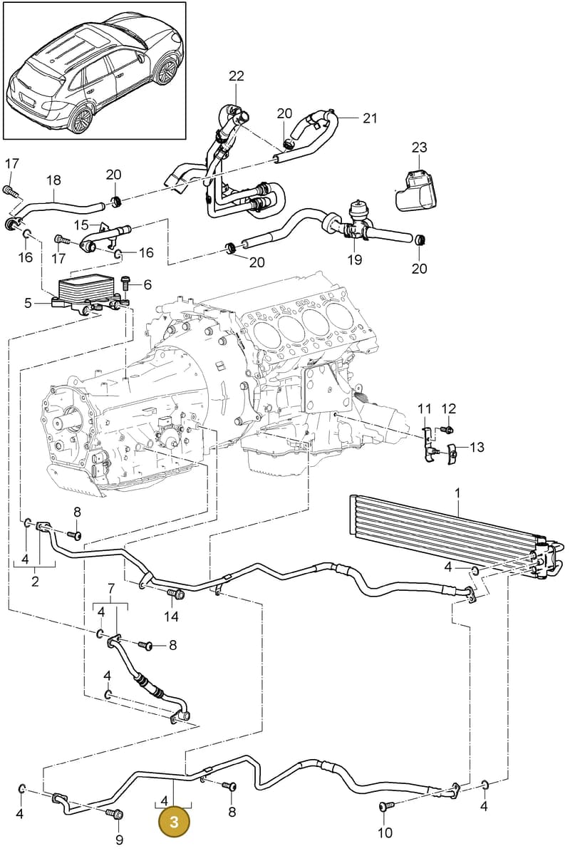95830718201 — Porsche Cayenne (2010-2018) diagram p37360000, position 3