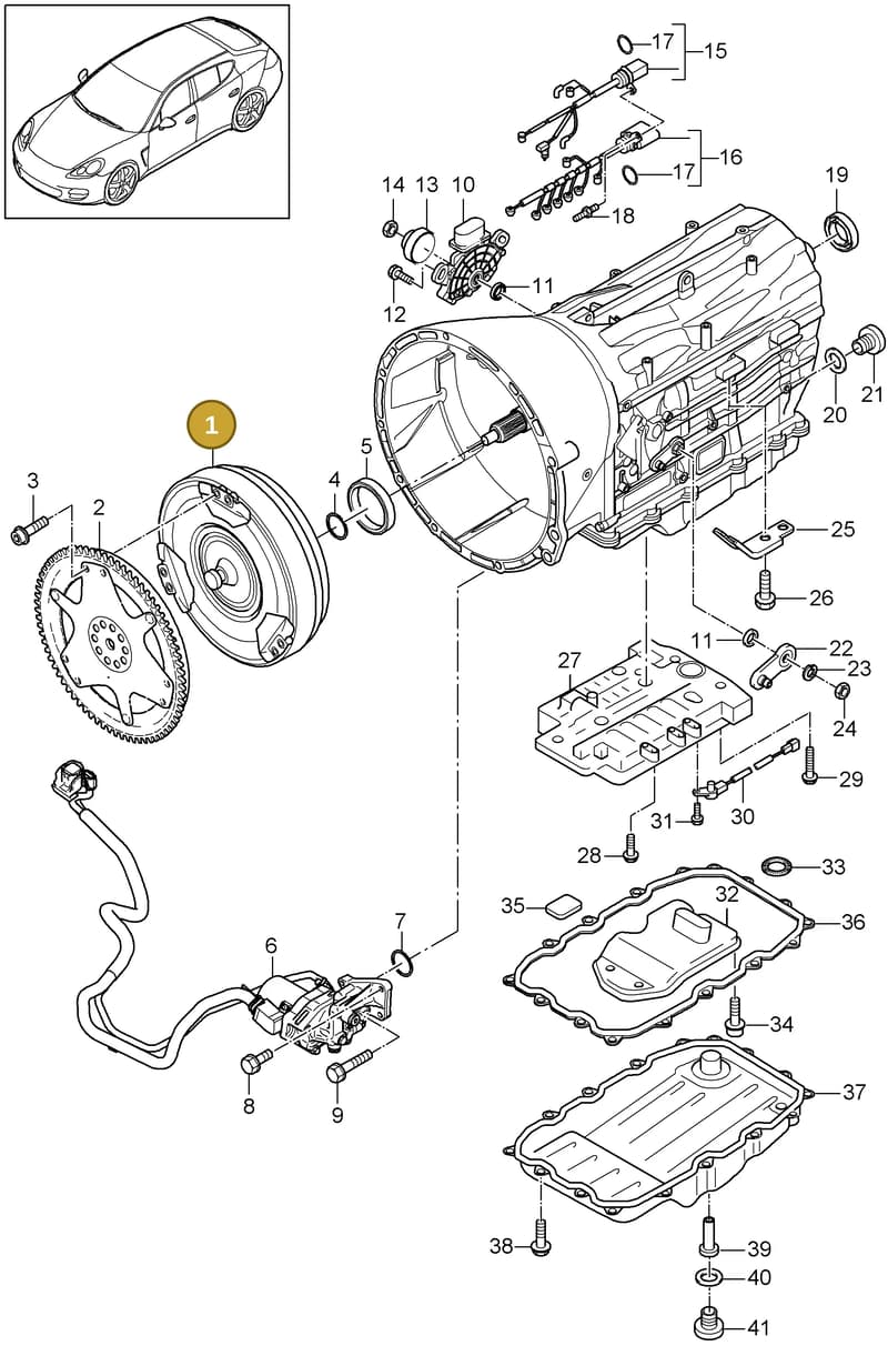 95831600120 — Porsche Panamera (2009-2016) diagram p35320020, position 1