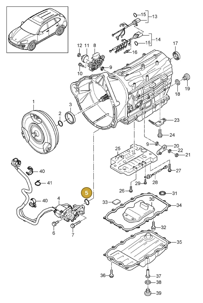 95832158110 — Porsche Cayenne (2010-2018) diagram p37320020, position 5
