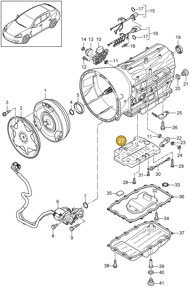 95832503900 — Porsche Panamera (2009-2016) diagram p35320020, position 27