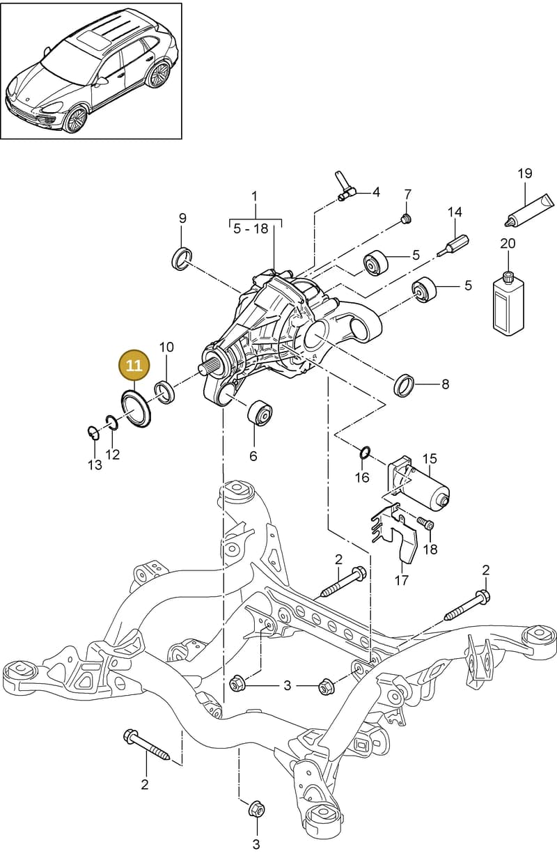 95833237560 — Porsche Cayenne (2010-2018) diagram p37305050, position 11