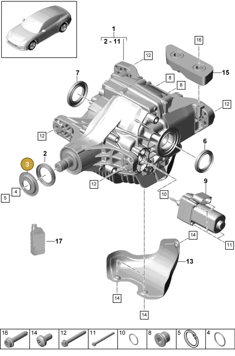 95833237560 — Porsche Panamera (2016-2020) diagram p49305040, position 3