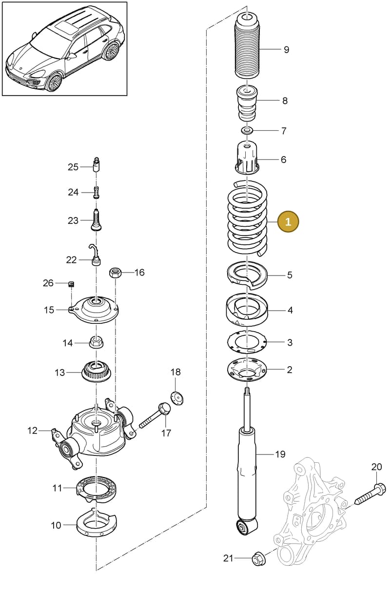 95833353101504 — Porsche Cayenne (2010-2018) diagram p37502000, position 1