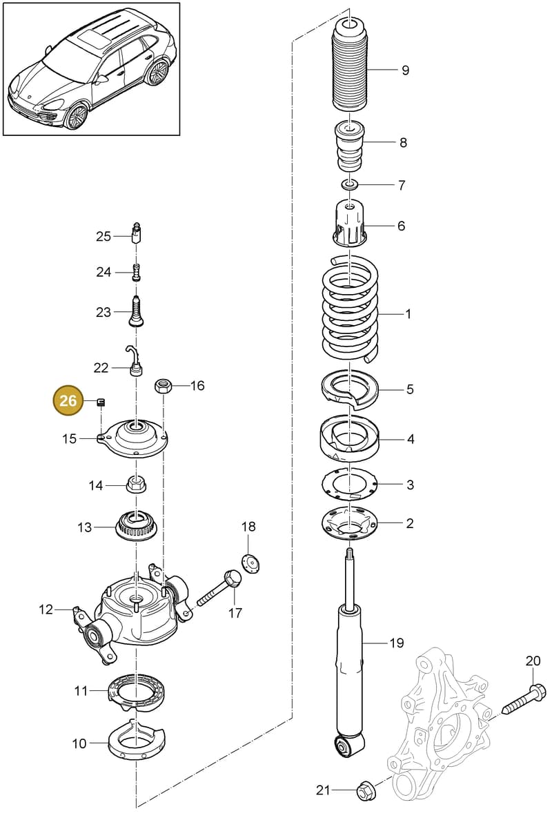95833380001 — Porsche Cayenne (2010-2018) diagram p37502000, position 26