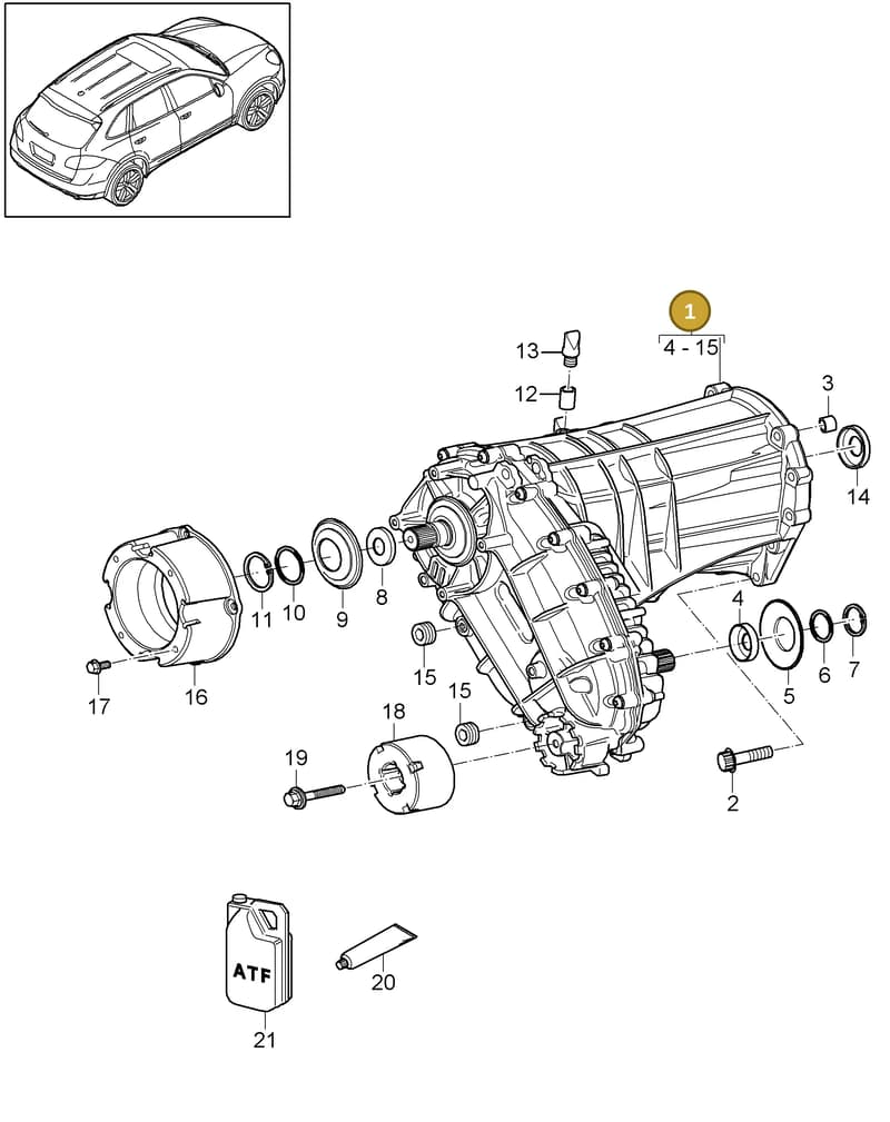 9583410203X — Porsche Cayenne (2010-2018) diagram p37305020, position 1