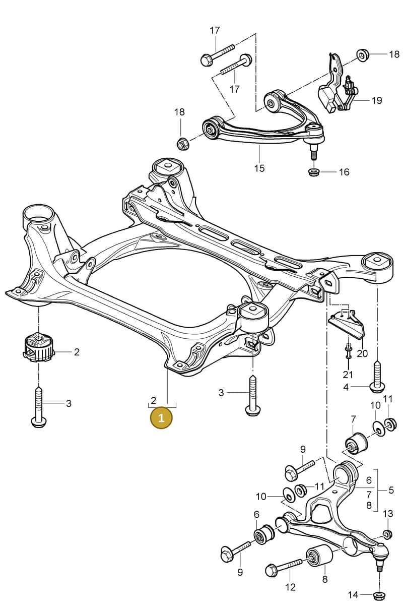 95834103000 — Porsche Cayenne (2007-2010) diagram p31401000, position 1