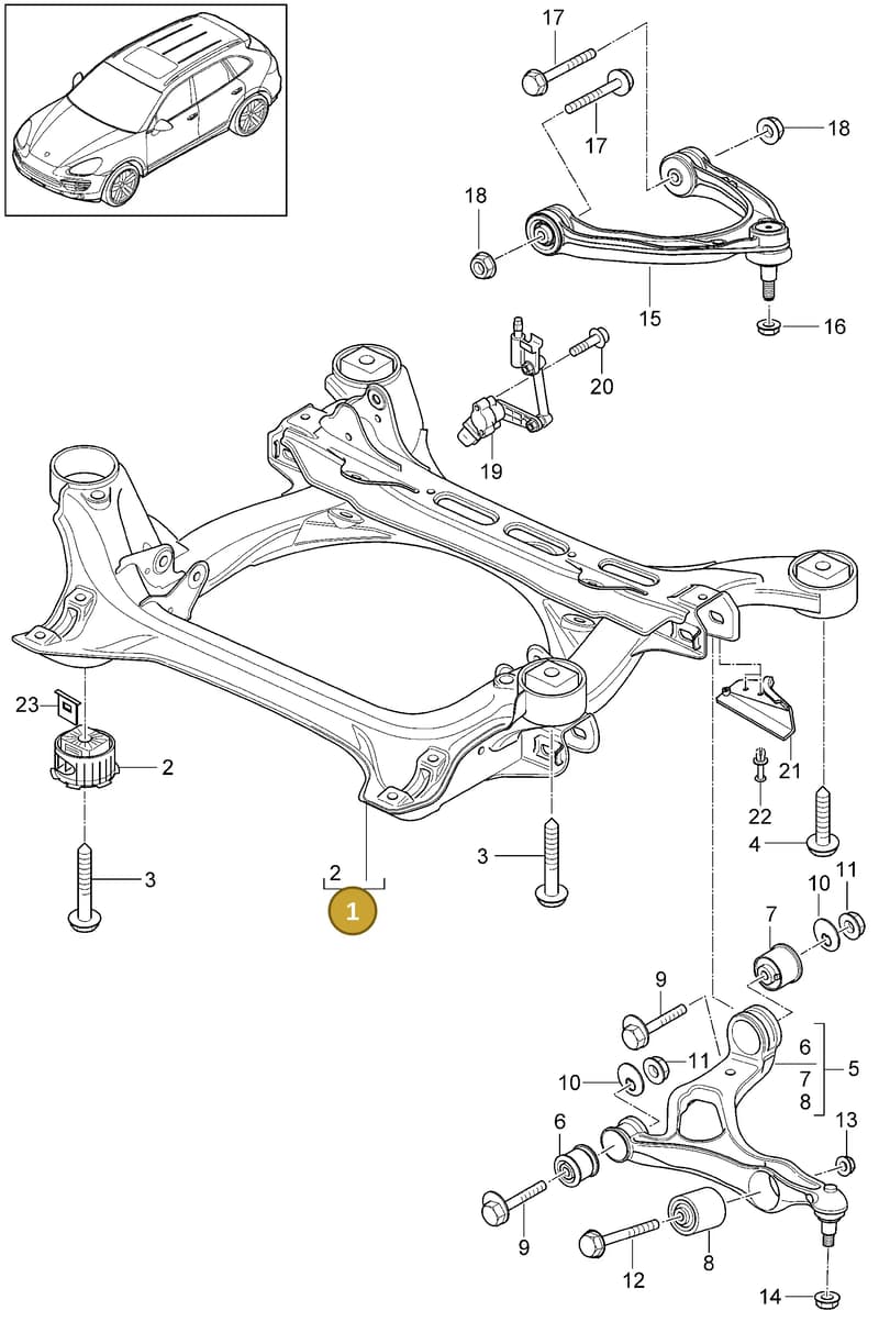 95834103000 — Porsche Cayenne (2010-2018) diagram p37401000, position 1