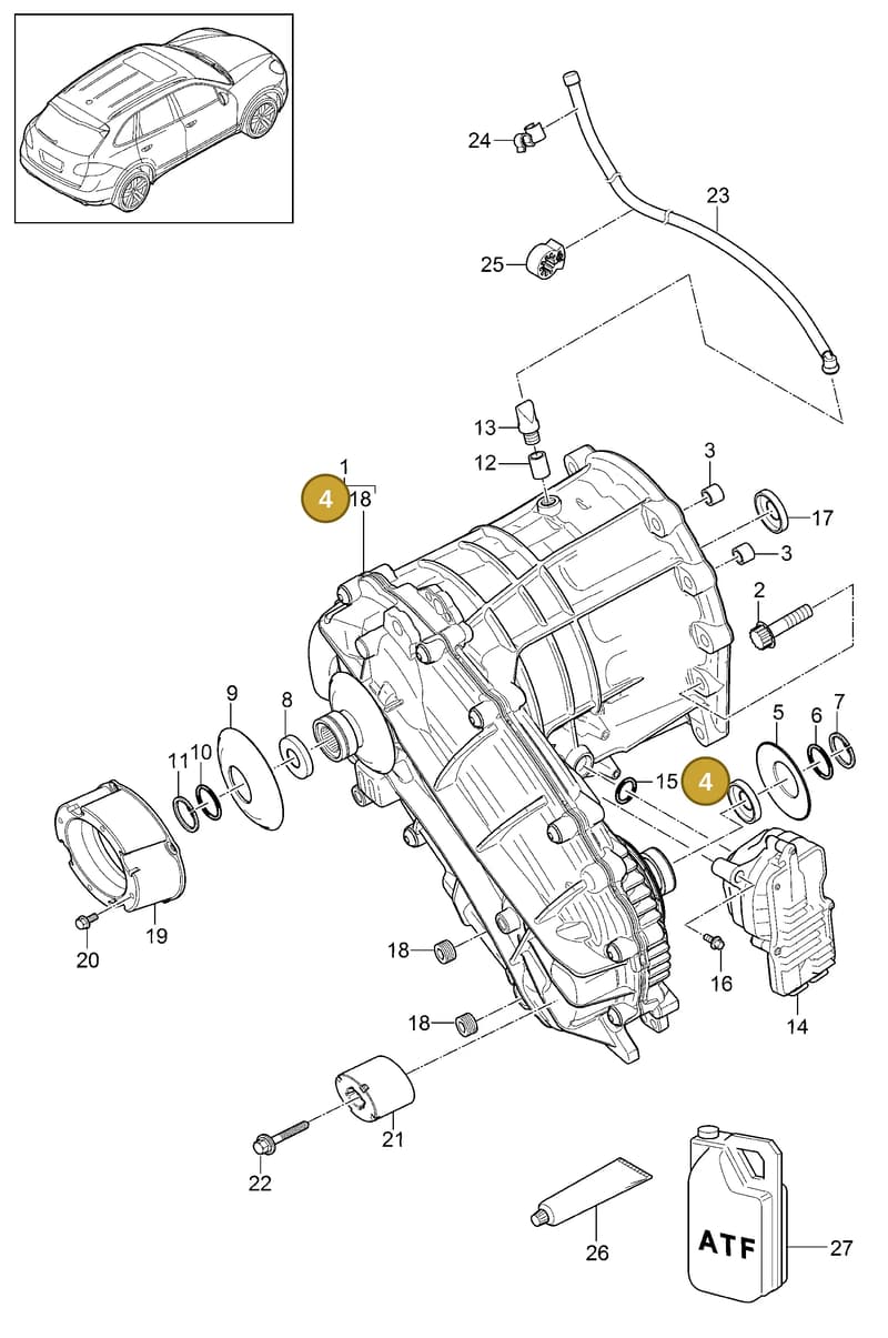 95834119910 — Porsche Cayenne (2010-2018) diagram p37305010, position 4