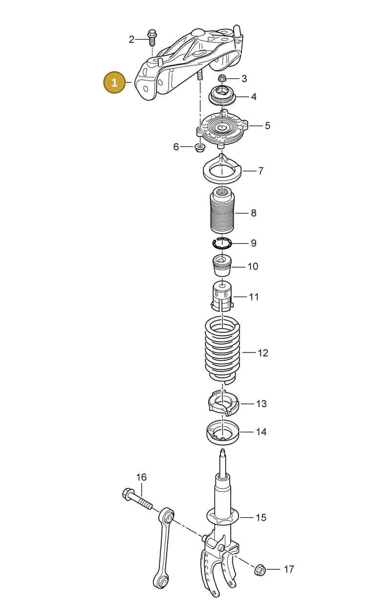 95834370302 — Porsche Cayenne (2007-2010) diagram p31402000, position 1