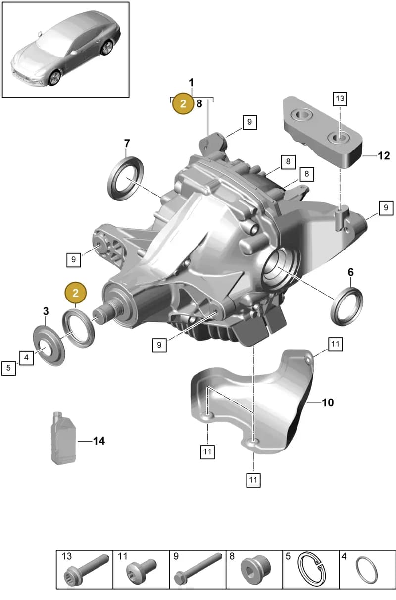 95834918940 — Porsche Panamera (2016-2020) diagram p49305030, position 2