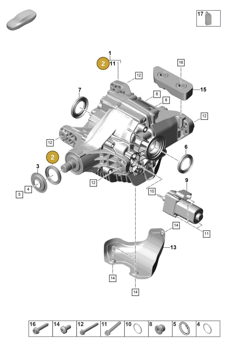 95834918940 — Porsche Panamera (2023-2025) diagram p58305040, position 2