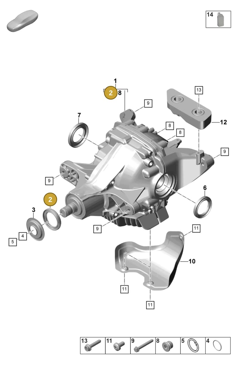 95834918940 — Porsche Panamera (2023-2025) diagram p58305030, position 2