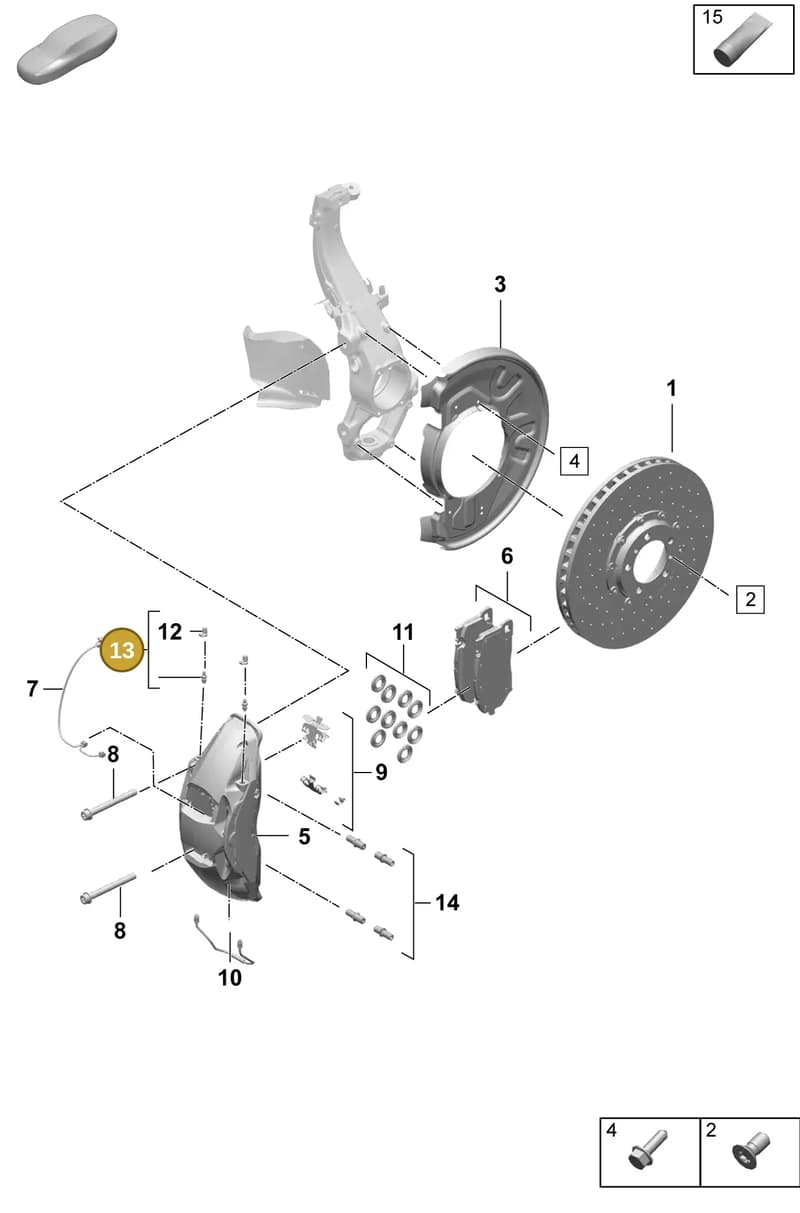 95835112100 — Porsche Taycan Sport Turismo (2023-2025) diagram p64602300, position 13