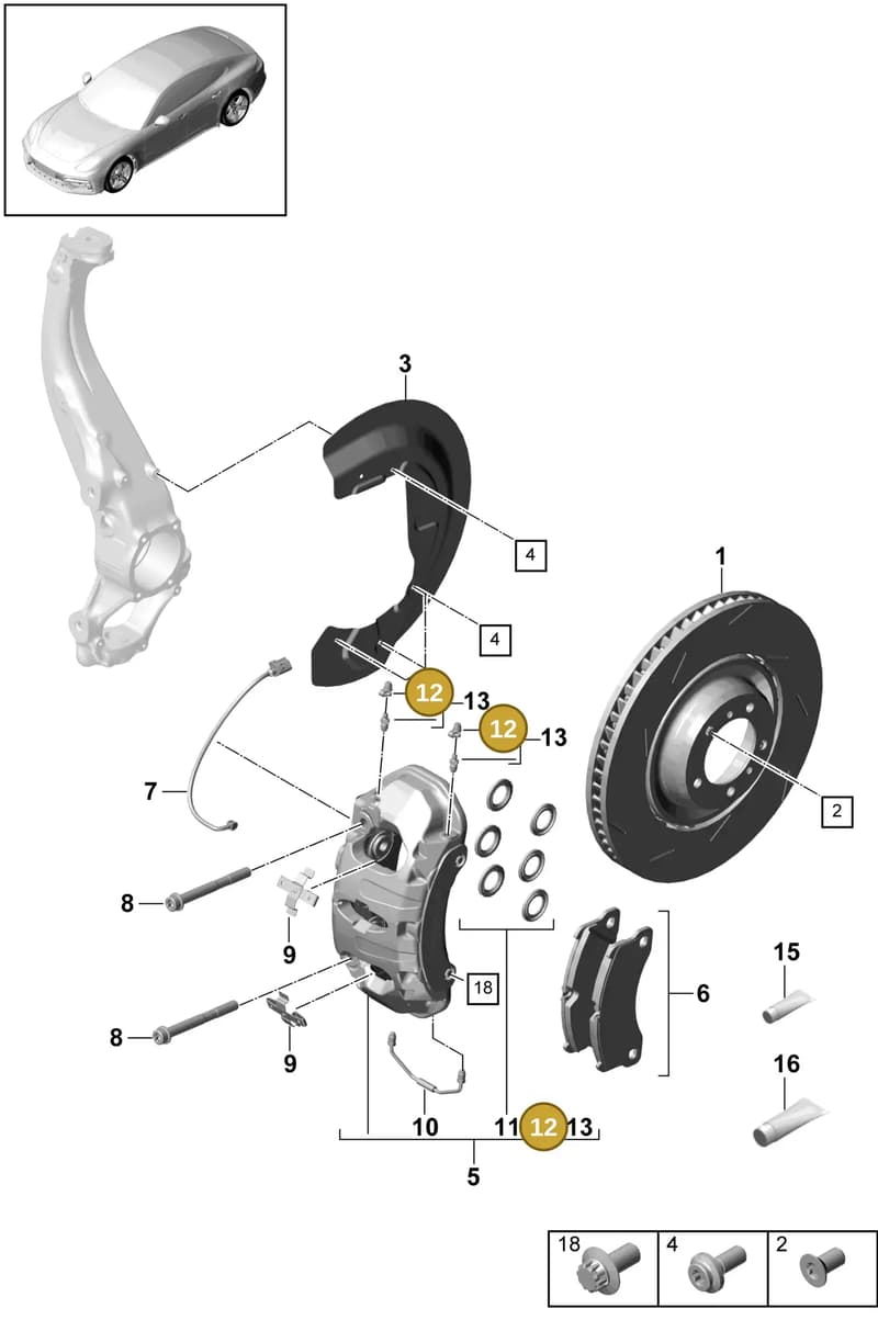 95835120700 — Porsche Panamera (2016-2020) diagram p49602010, position 12