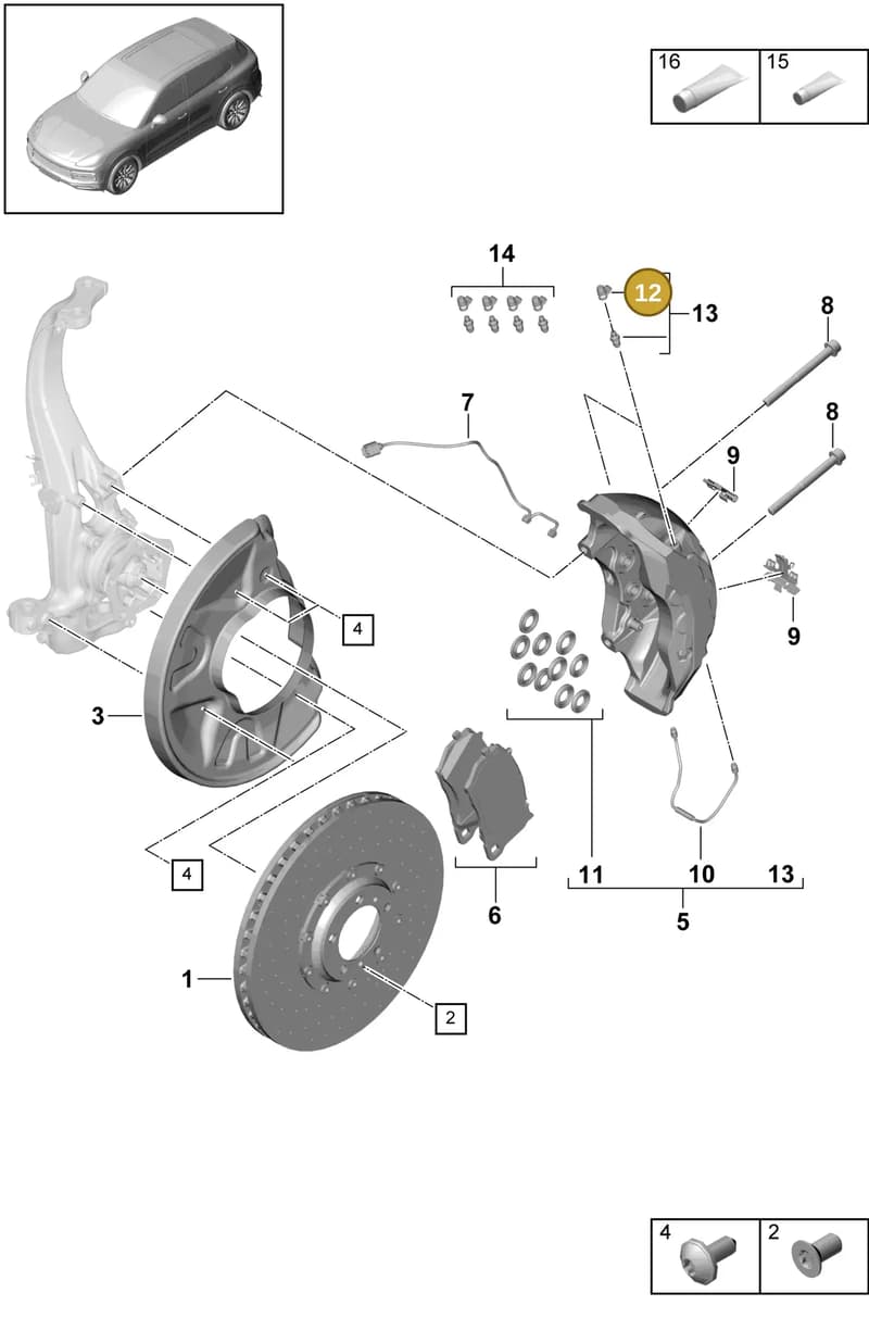 95835120700 — Porsche Cayenne (2017-2023) diagram p51602020, position 12