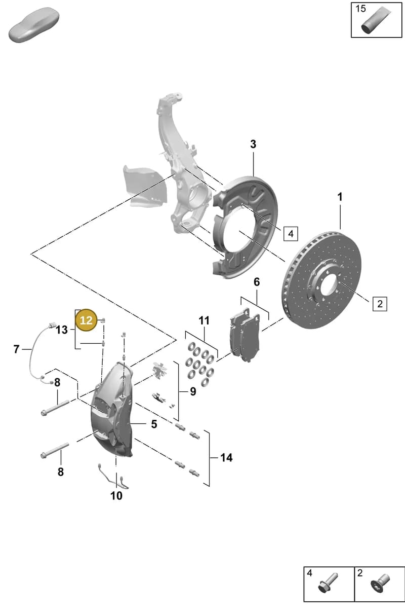 95835120700 — Porsche Taycan Sport Turismo (2023-2025) diagram p64602300, position 12