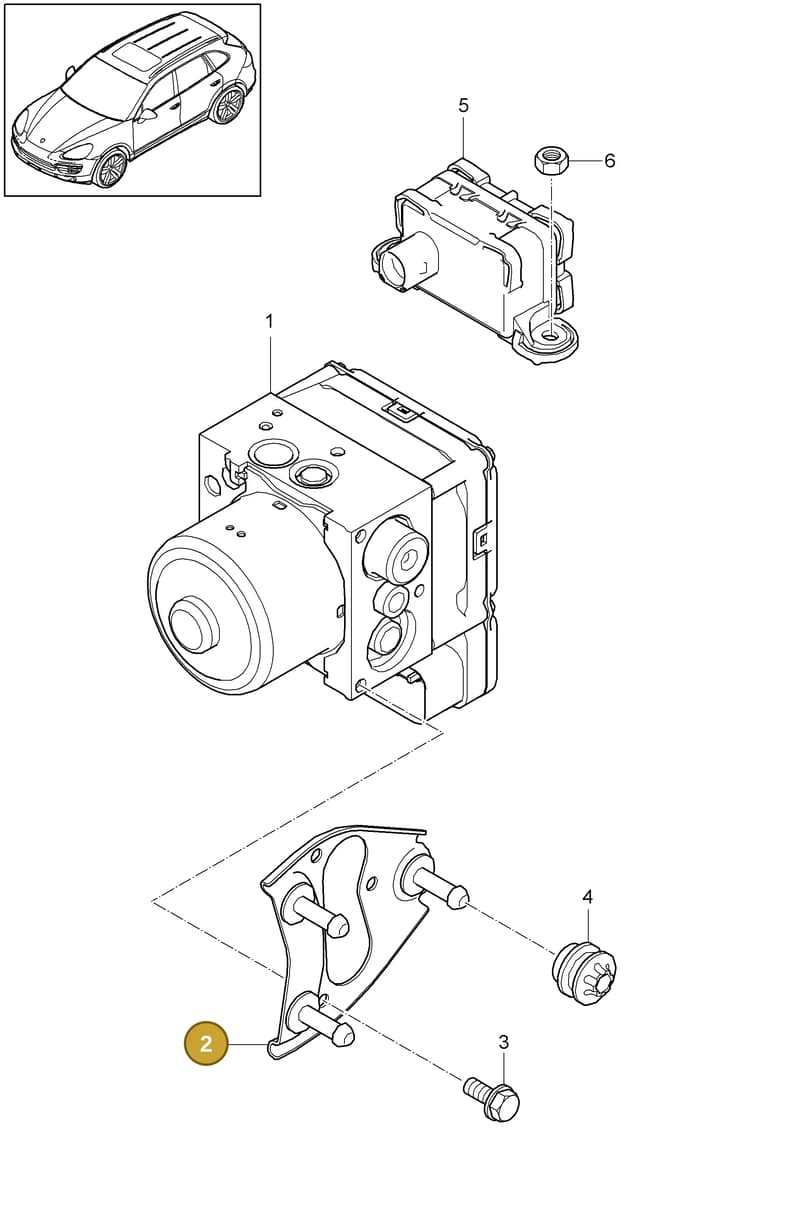 95835523300 — Porsche Cayenne (2010-2018) diagram p37605000, position 2