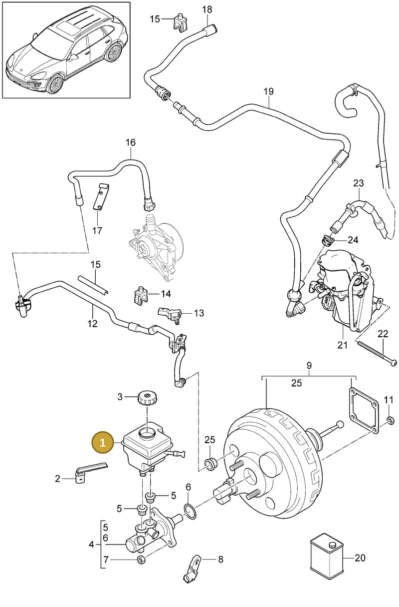 95835531601 — Porsche Cayenne (2010-2018) diagram p37604000, position 1