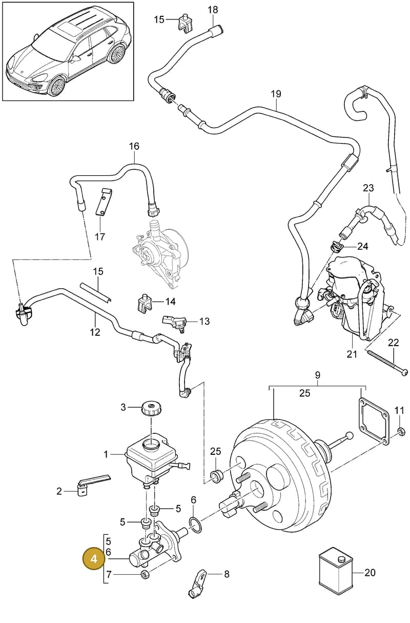 95835531702 — Porsche Cayenne (2010-2018) diagram p37604000, position 4