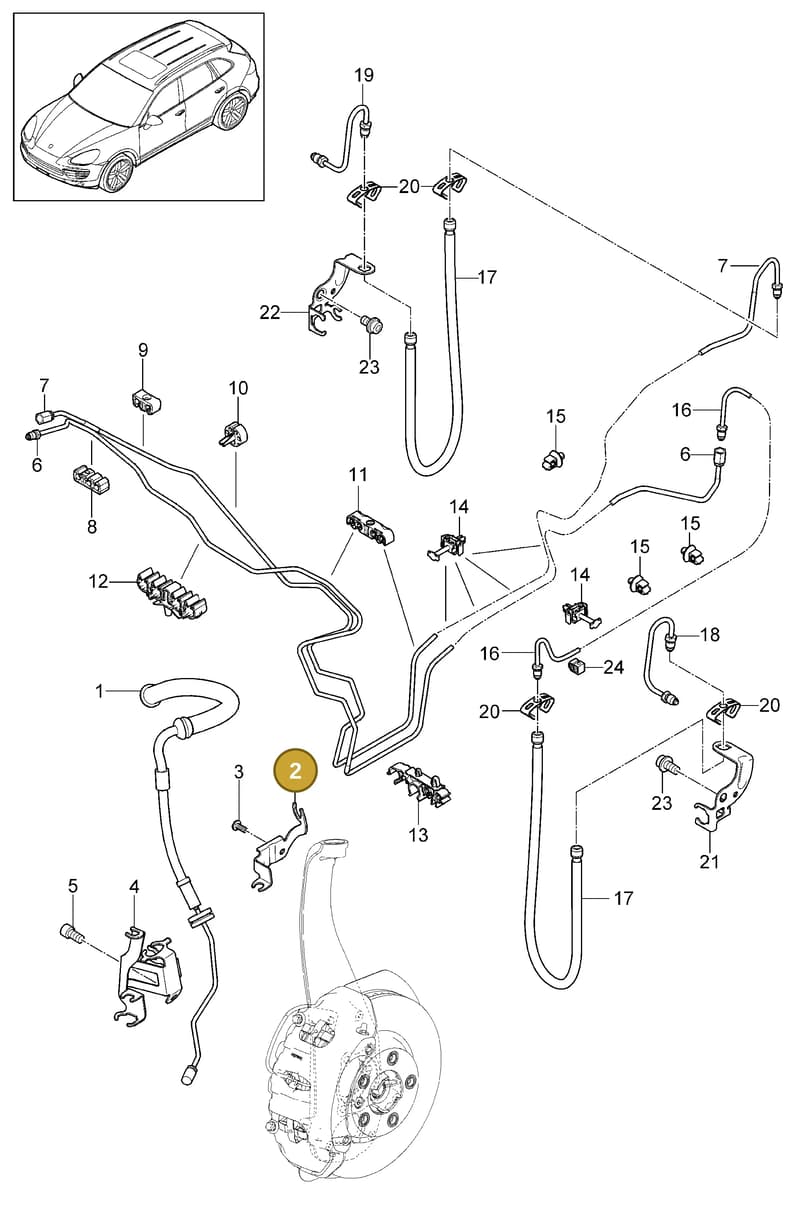 95835551402 — Porsche Cayenne (2010-2018) diagram p37604010, position 2