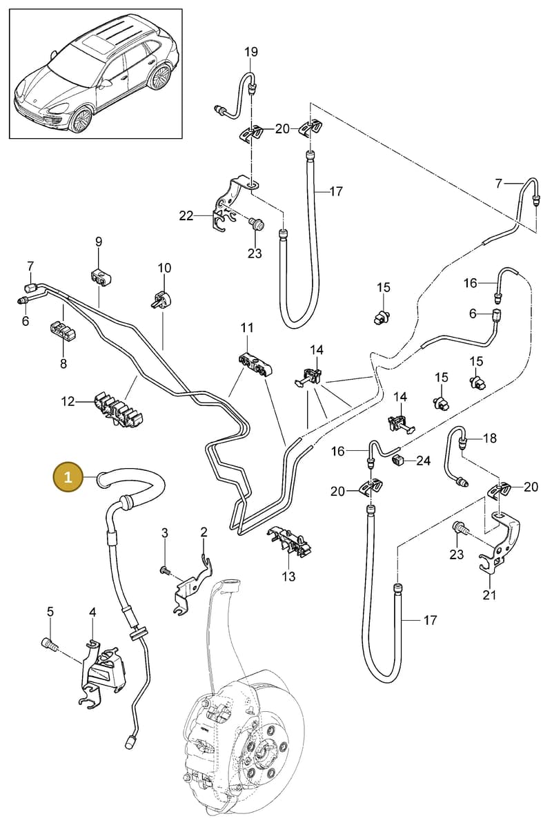 95835558250 — Porsche Cayenne (2010-2018) diagram p37604010, position 1