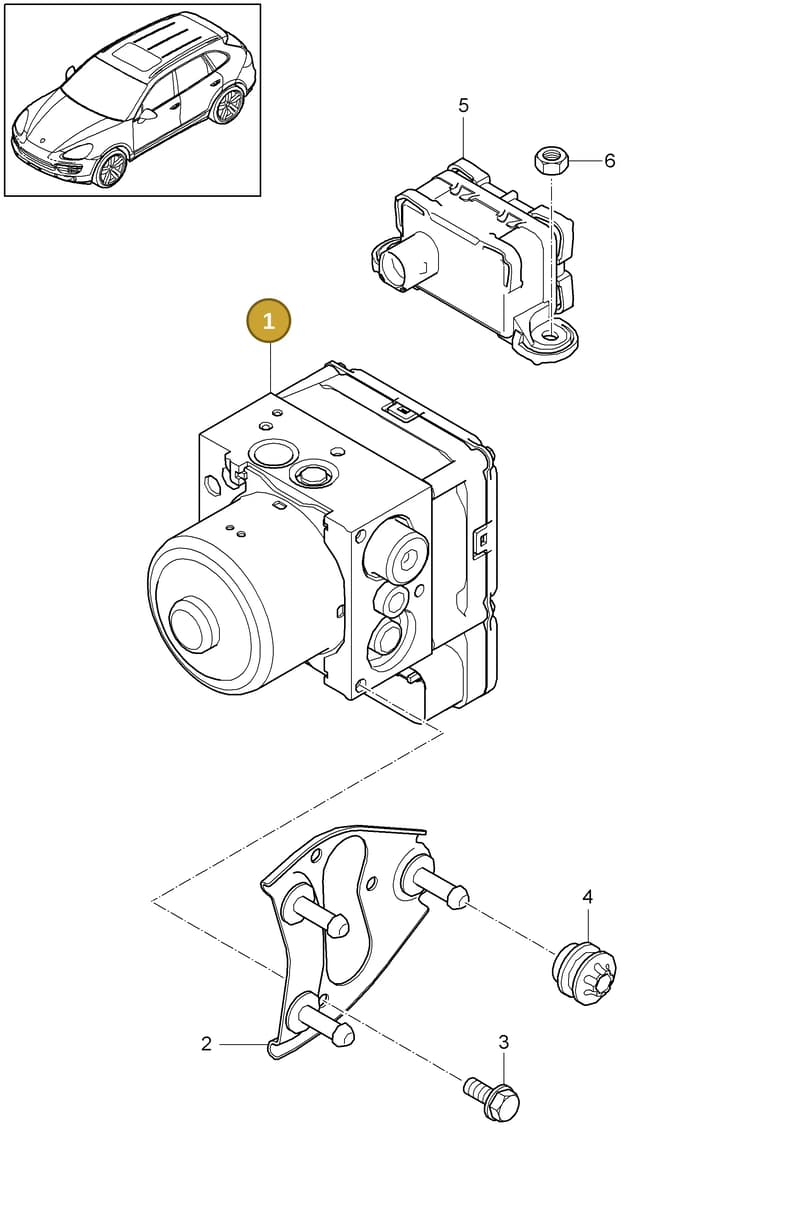 95835595522 — Porsche Cayenne (2010-2018) diagram p37605000, position 1