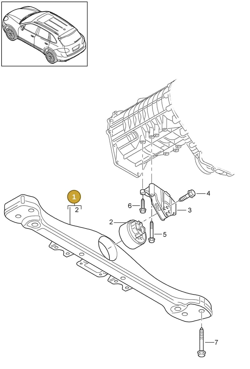 95837503320 — Porsche Cayenne (2010-2018) diagram p37307000, position 1