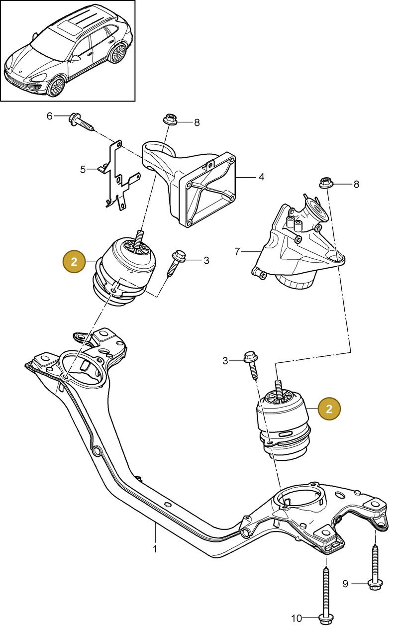 95837504900 — Porsche Cayenne (2010-2018) diagram p37109020, position 2