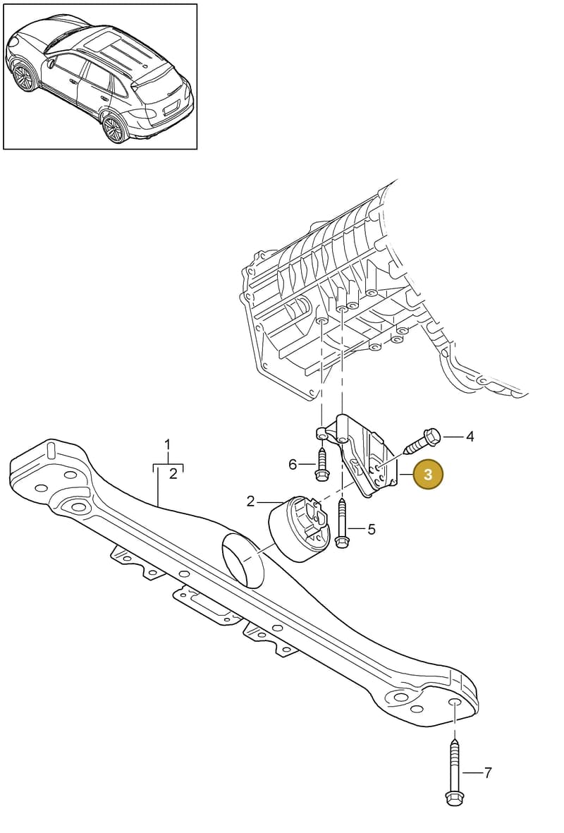 95837511800 — Porsche Cayenne (2010-2018) diagram p37307000, position 3