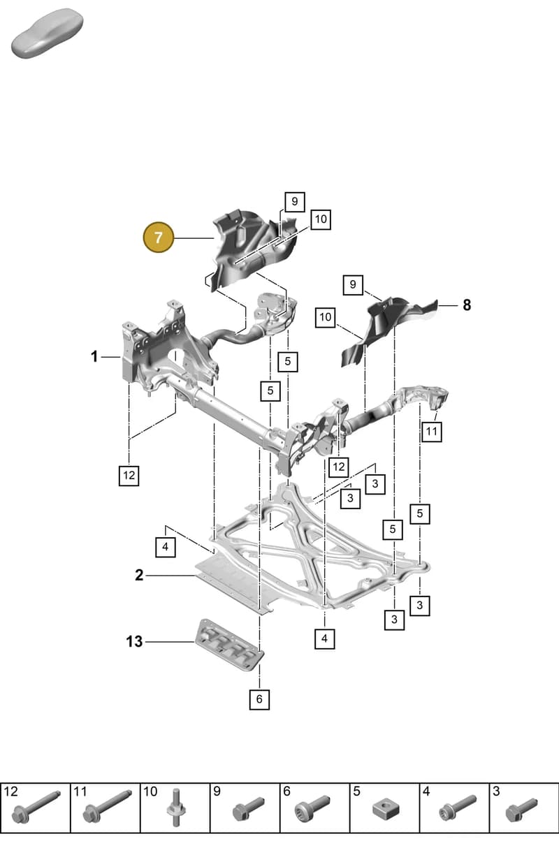 958399300E — Porsche Cayenne Coupe (2023-2023) diagram p60401000, position 7