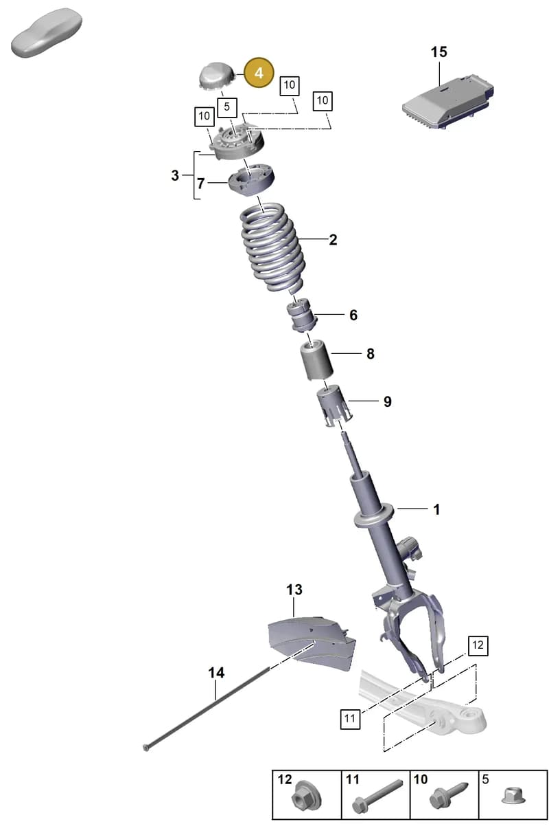 958412375A — Porsche Cayenne Coupe (2023-2023) diagram p60402050, position 4