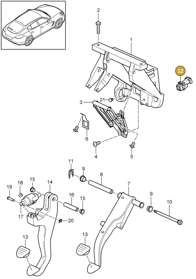 95842381000 — Porsche Panamera (2009-2016) diagram p35702000, position 12