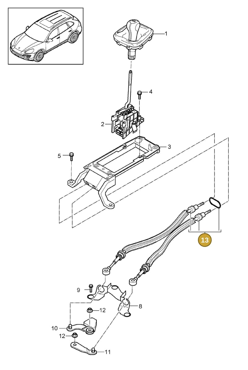 95842404100 — Porsche Cayenne (2010-2018) diagram p37701000, position 13