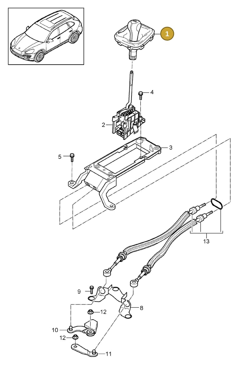 958426069009H6 — Porsche Cayenne (2010-2018) diagram p37701000, position 1
