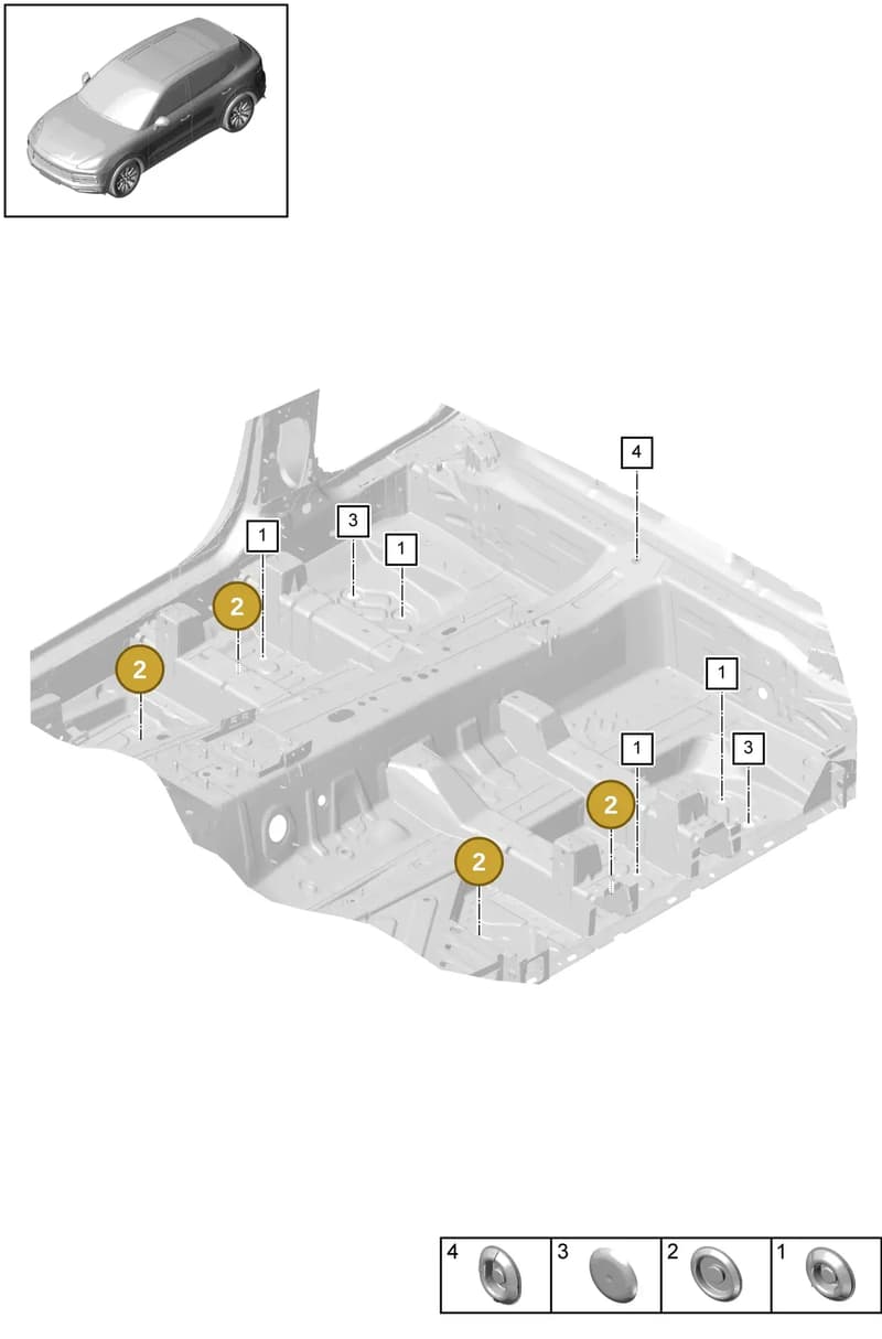 95850418500 — Porsche Cayenne Coupe (2023-2023) diagram p51806040, position 2