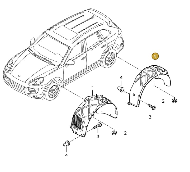 95850497101 — Porsche Cayenne (2010-2018) diagram p37801080, position 5