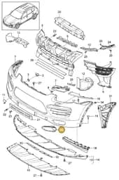 95850509300 Porsche Trim for Fog Lights