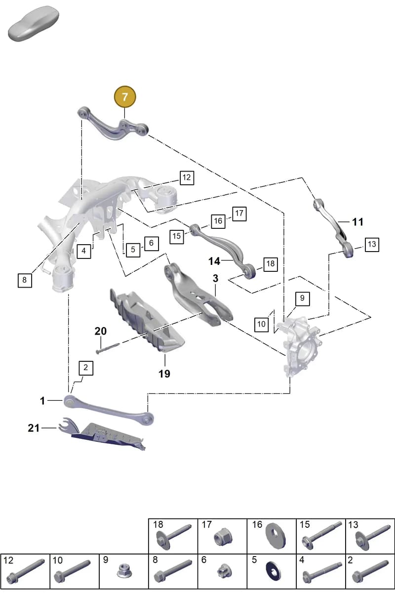 958505323G — Porsche Cayenne Coupe (2023-2023) diagram p60501050, position 7