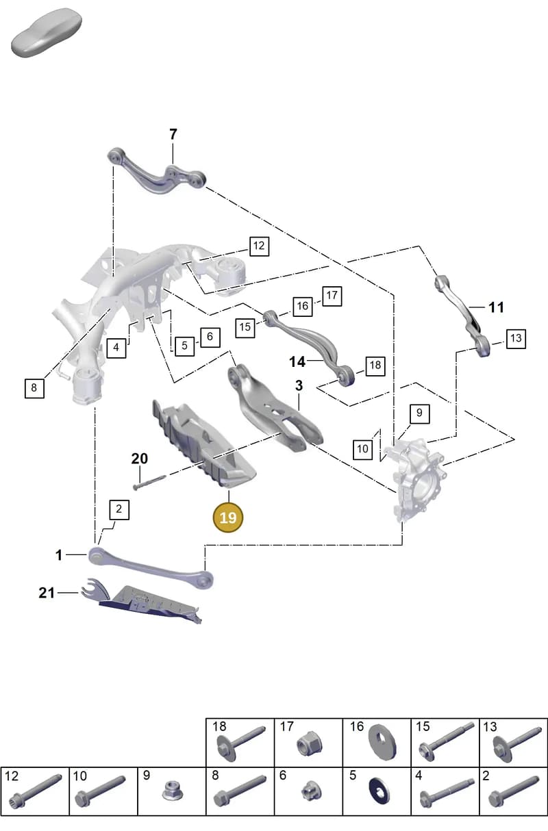 958505416C — Porsche Cayenne Coupe (2023-2023) diagram p60501050, position 19