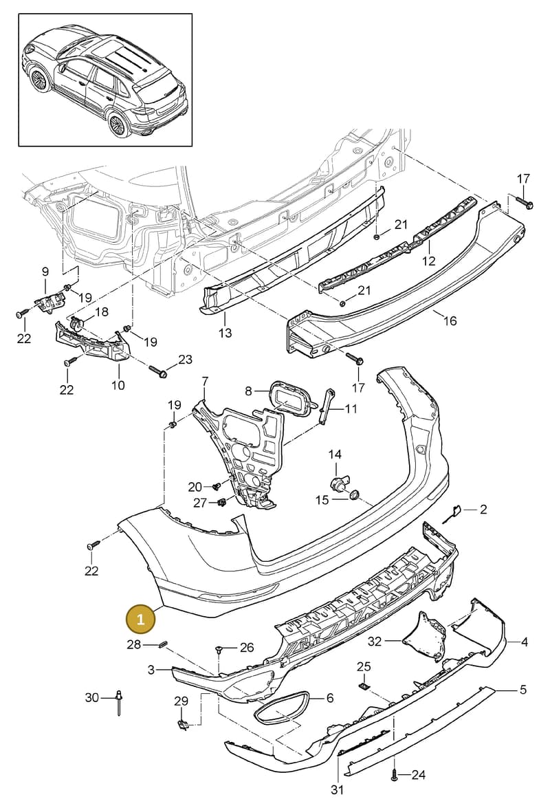 95850541750G2X — Porsche Cayenne (2010-2018) diagram p37802060, position 1