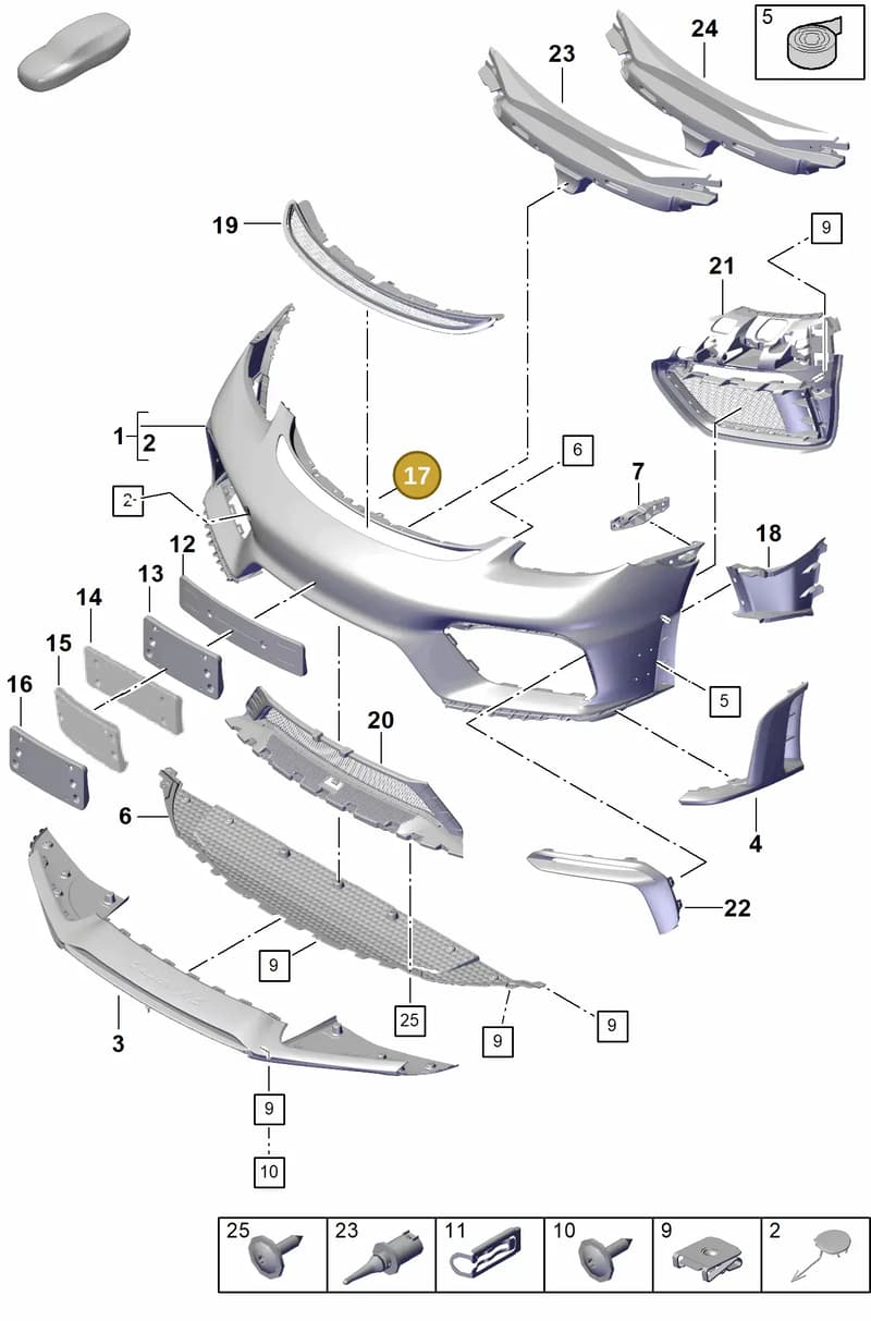 95850553500 — Porsche Boxster Spyder (2019-2020) diagram p54802020, position 17