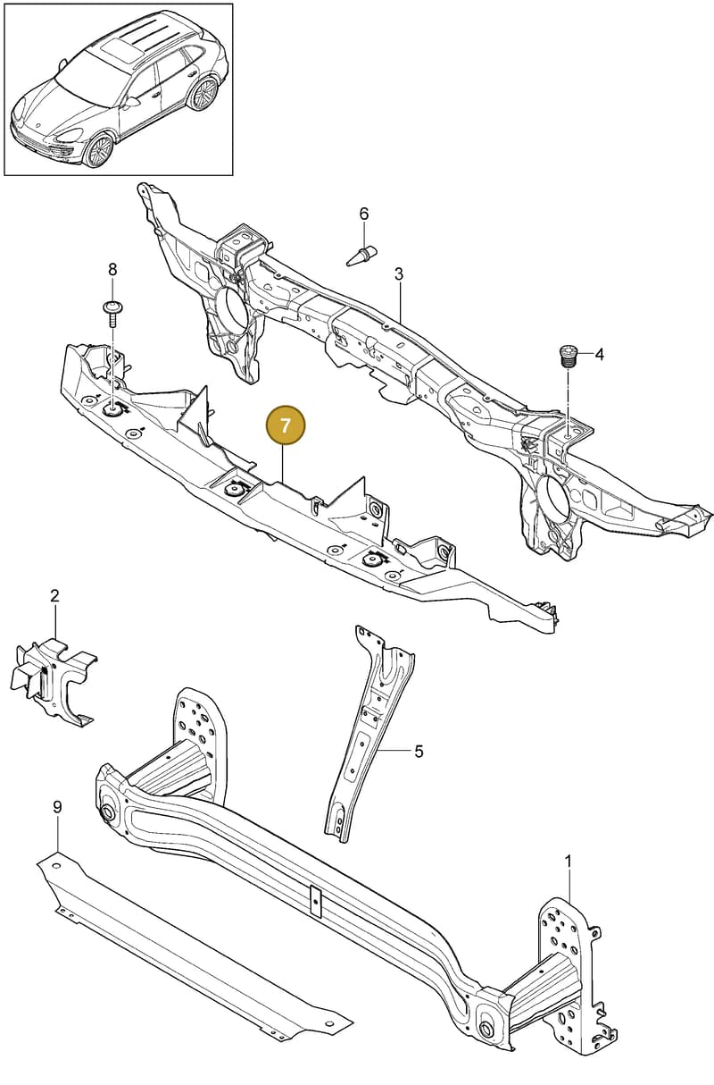 95850554900GRV — Porsche Cayenne (2010-2018) diagram p37802030, position 7
