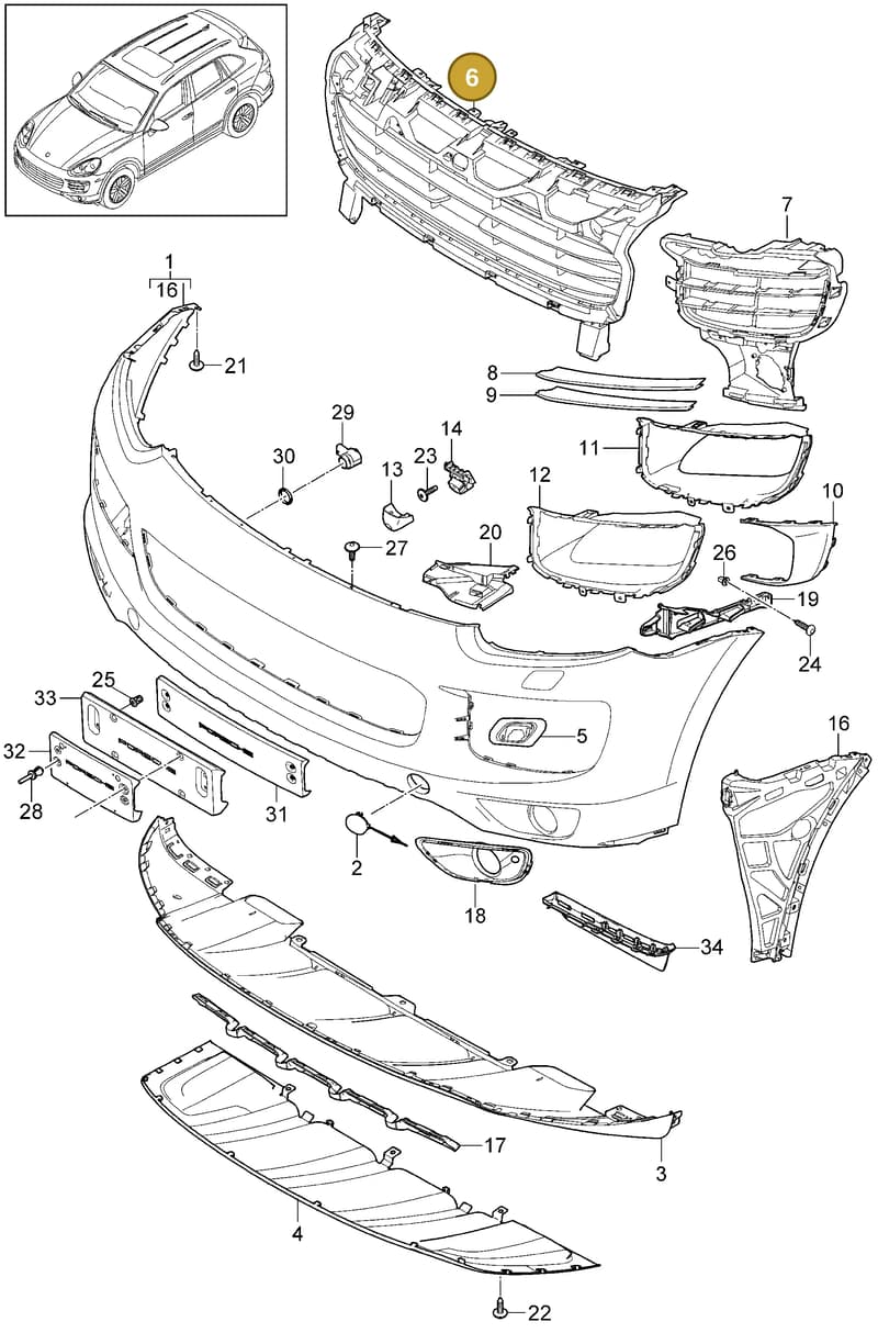 95850568360041 — Porsche Cayenne (2010-2018) diagram p37802010, position 6