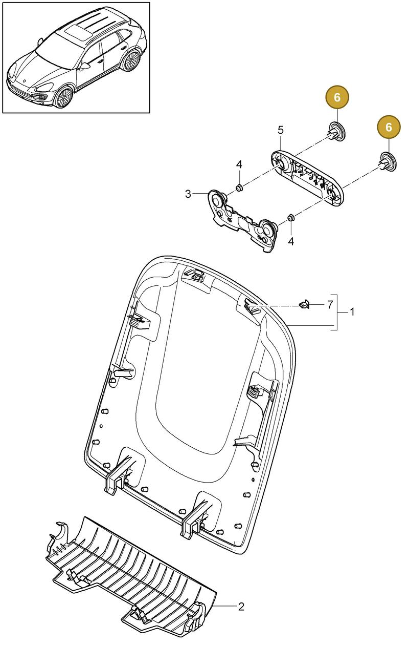 95852109000 — Porsche Cayenne (2010-2018) diagram p37817020, position 6